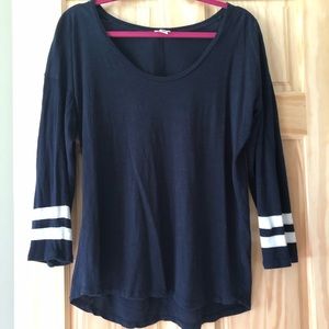 J Crew Navy Scoop Neck Longsleeve